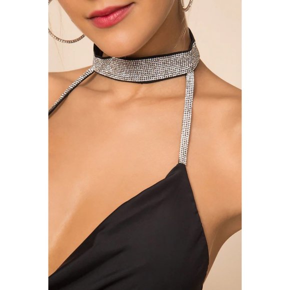 💥SEXY GLAM💥 Bandage Cut Out Rhinestone Detailed Dress - Picture 6 of 14